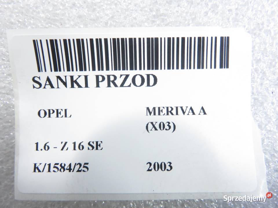 SANKI PRZÓD OPEL MERIVA A X03 16 Z 16 SE małopolskie