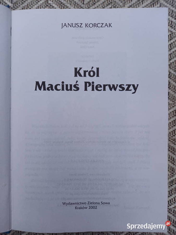 Król Maciuś Pierwszy J Korczak Małkinia Górna