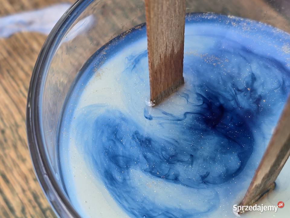 Świece Marmurkowe Sojowe 05 złoto błekity podkarpackie Rzeszów