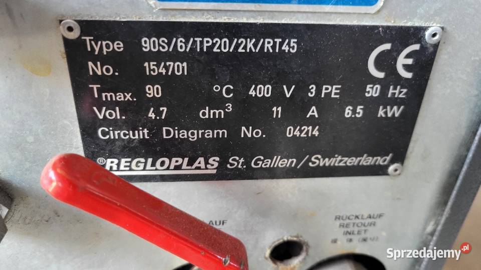 Termostat regulator temperatury formy wtryskowej zachodniopomorskie Białogard