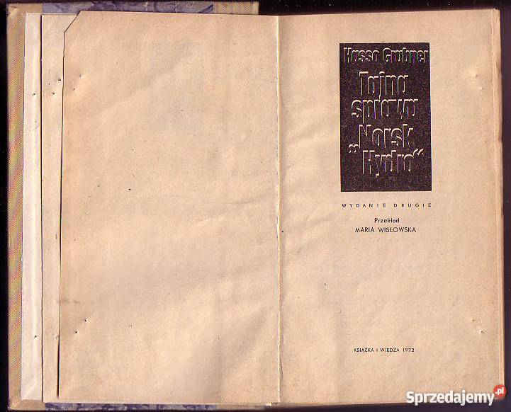 6351 TAJNA SPRAWA NORSK HYDRO HASSO GRABNER małopolskie Czyrna