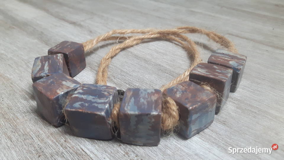 Naszyjnik ceramiczny ręcznie wykonany Otwock