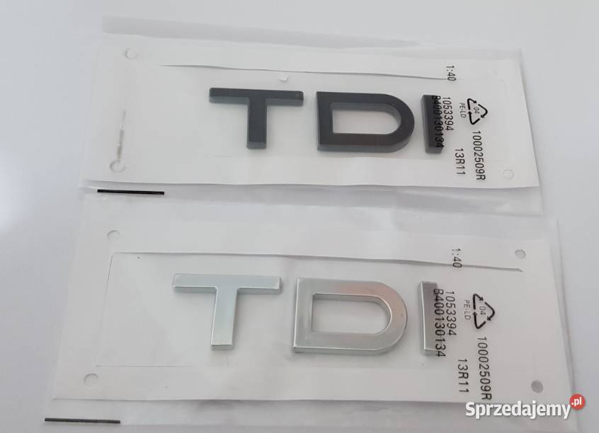 NOWY chrom przyklejany TDI srebrny czarny Zamość