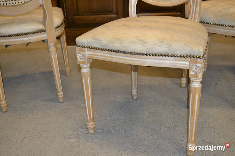krzesła medaliony rafia 4 śląskie Będzin