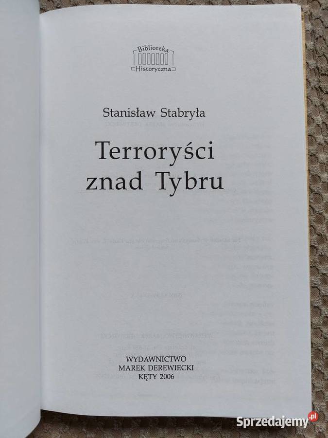 nowa Terroryści znad Tybru Stanisław Stabryła Kraków