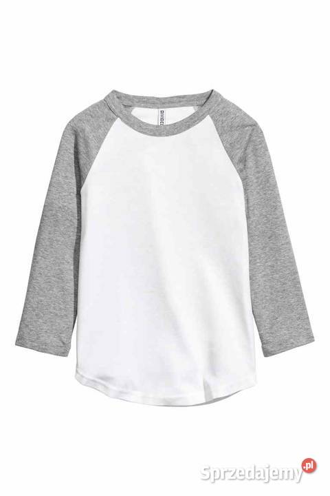 szara biała koszulka top bluzka HM xs 34 Toruń