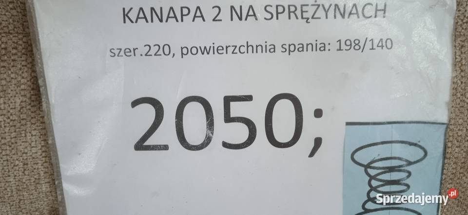 KANAPA NA SPRĘŻYNACH 220cm Chełmża