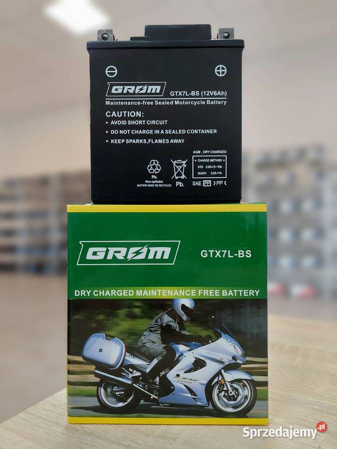 Akumulator motocyklowy GROM YGTX7LBS 12V 6Ah Sosnowiec