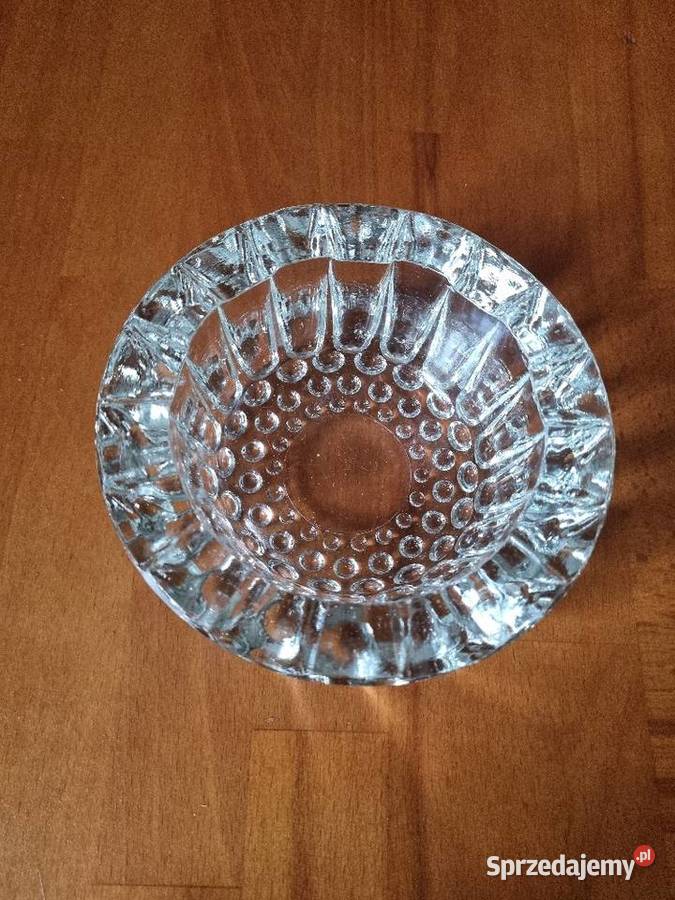 Szklana popielniczka Drost Warszawa