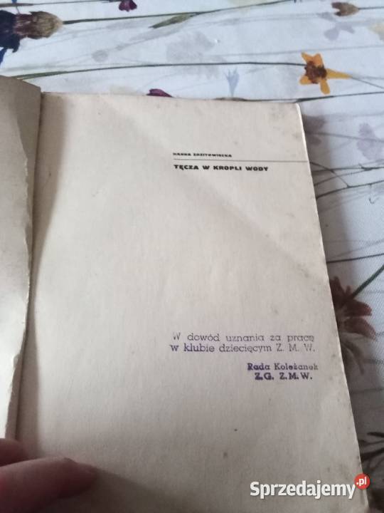 PRL książka Zdzitowiecka Tęcza w kropli wody łódzkie Łódź