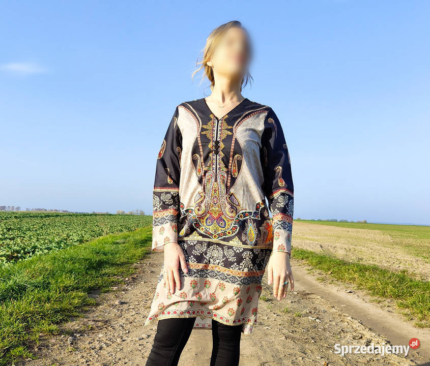 Nowa indyjska tunika S 38 bawełna kameez orient Bluzki i koszule zachodniopomorskie Szczecin