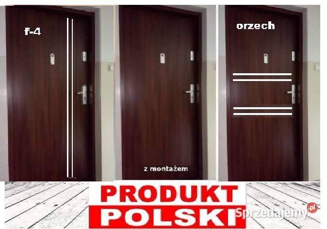 Drzwi zewnętrzne z montażem wejściowe sprzedam