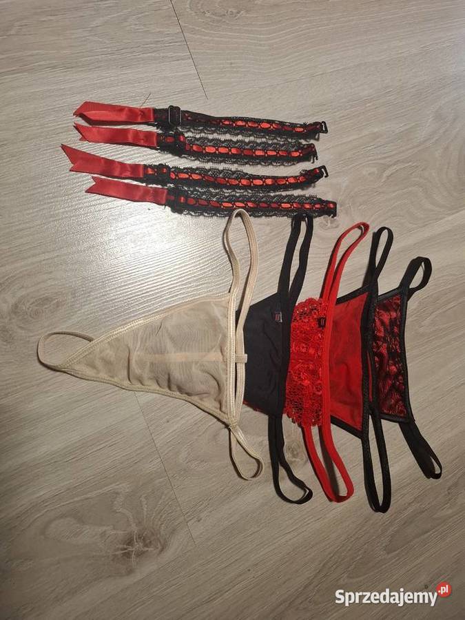 Komplet 5 sztuk stringów M zapinki do pończoch Inna marka świętokrzyskie Kielce sprzedam