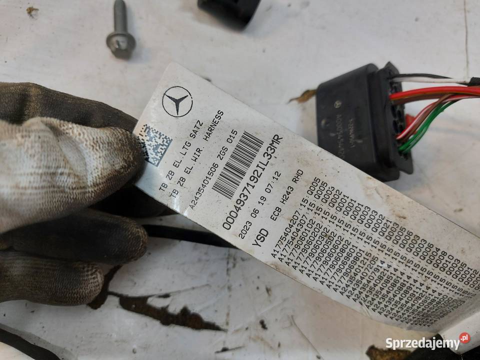 Mercedes EQA 250 W243 WIĄZKA INSTALACJA KOMORY