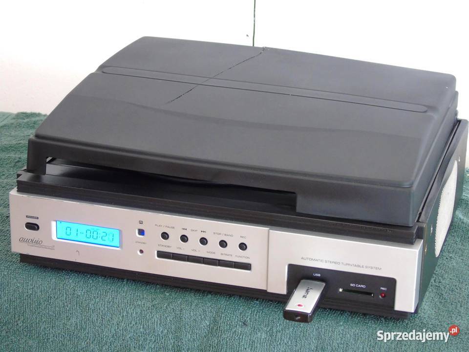 Gramofon igła radio USB mp3 REC AUX wzmacniacz Jasło