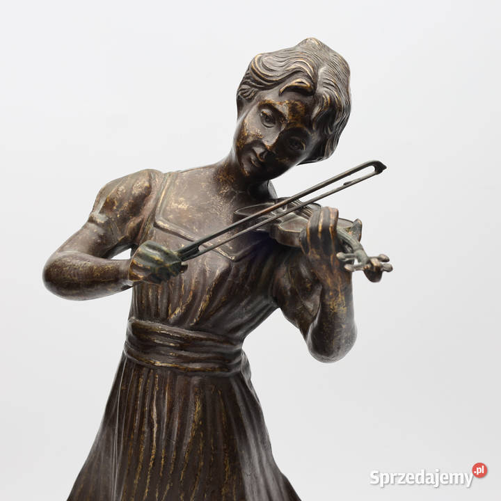 ARTexpert Figurka z brązu kobieta ze skrzypcami Szczecin sprzedam