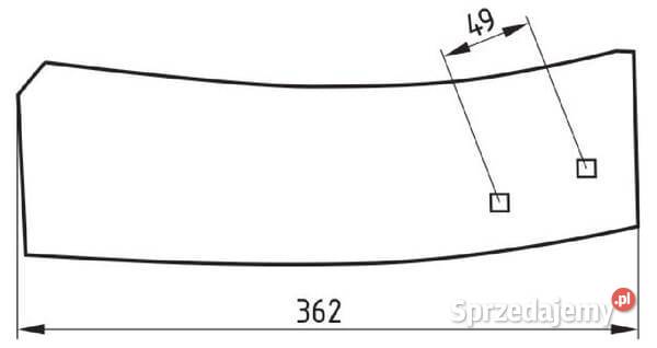 Ścinacz skiby Unia prawy VIS 238 1067910070 Kamionna