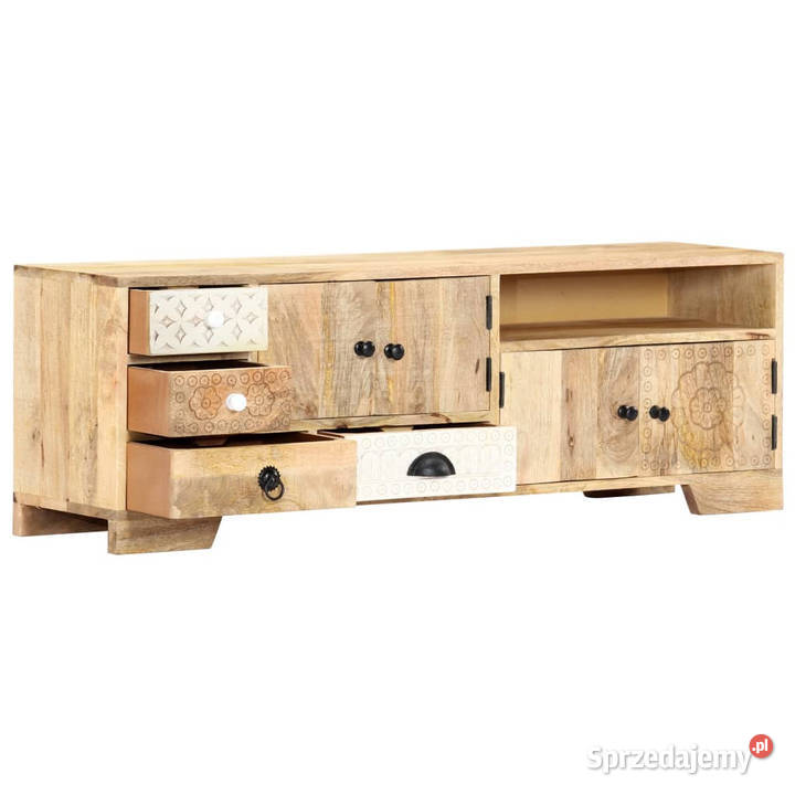 Szafka pod TV 120x30x40 lite drewno mango mazowieckie