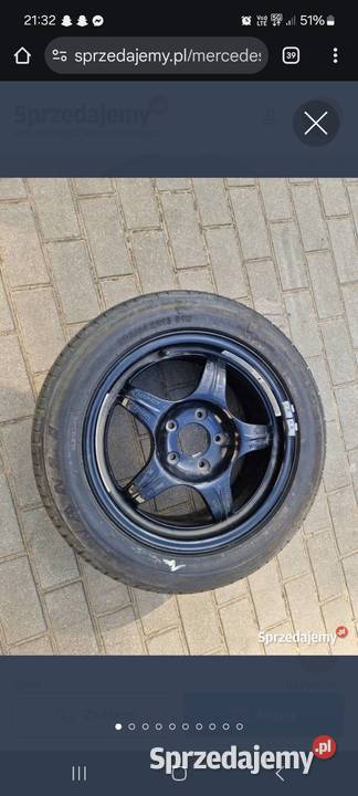 Koło zapasowe mercedes w208 208401060 Łapy