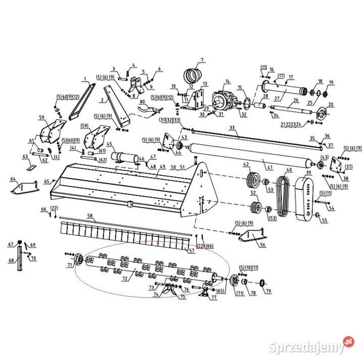 Wał do kosiarki bijakowej EFG115 4FARMER 1150 mm