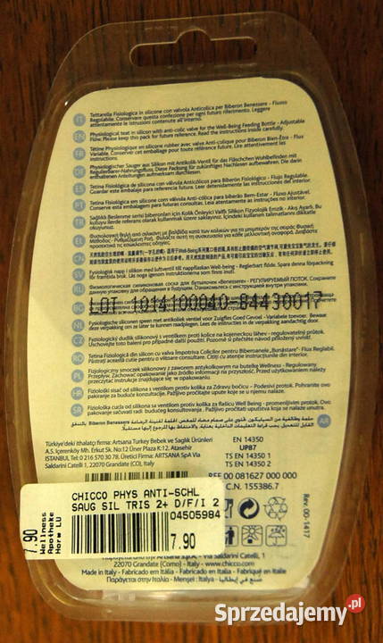 Chicco Smoczek Physio 2m Na Butelkę Silikonowy Warszawa sprzedam