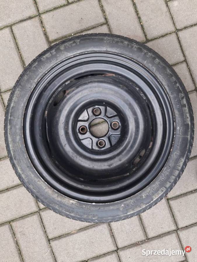 KOŁO DOJAZDOWE NOWE 4x100 opona 10570R14 OE Łódź
