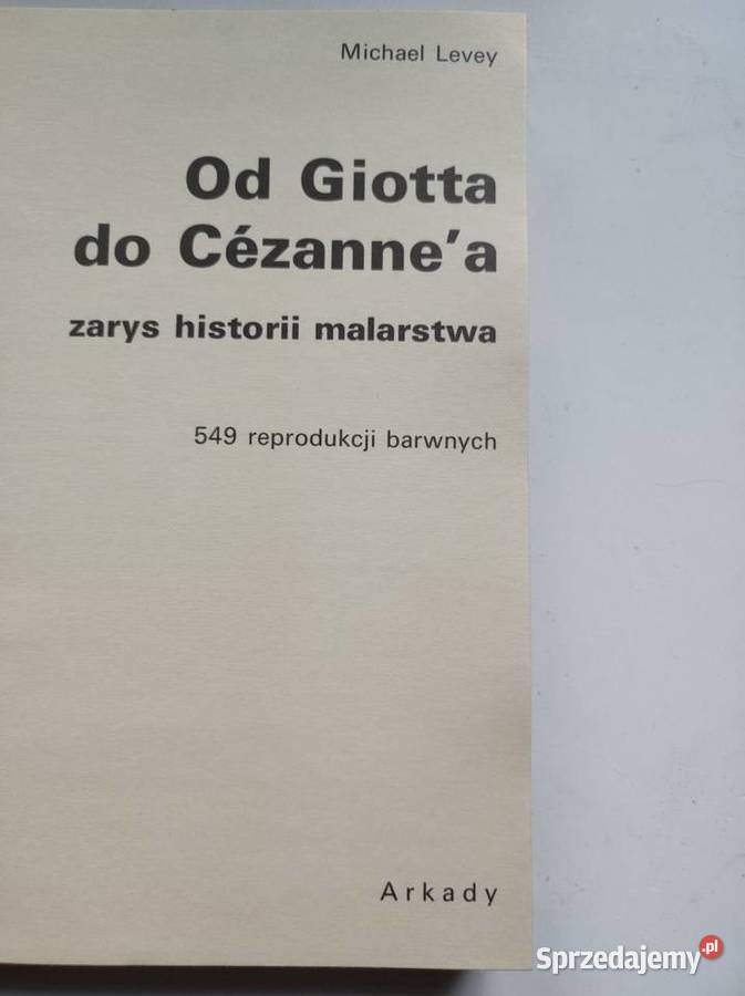 Giotta do Cezannea Michael Levey zarys historii sprzedam