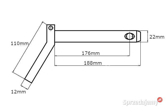Sworzeń z uchwytem 22 x 176 mm Z522176KR