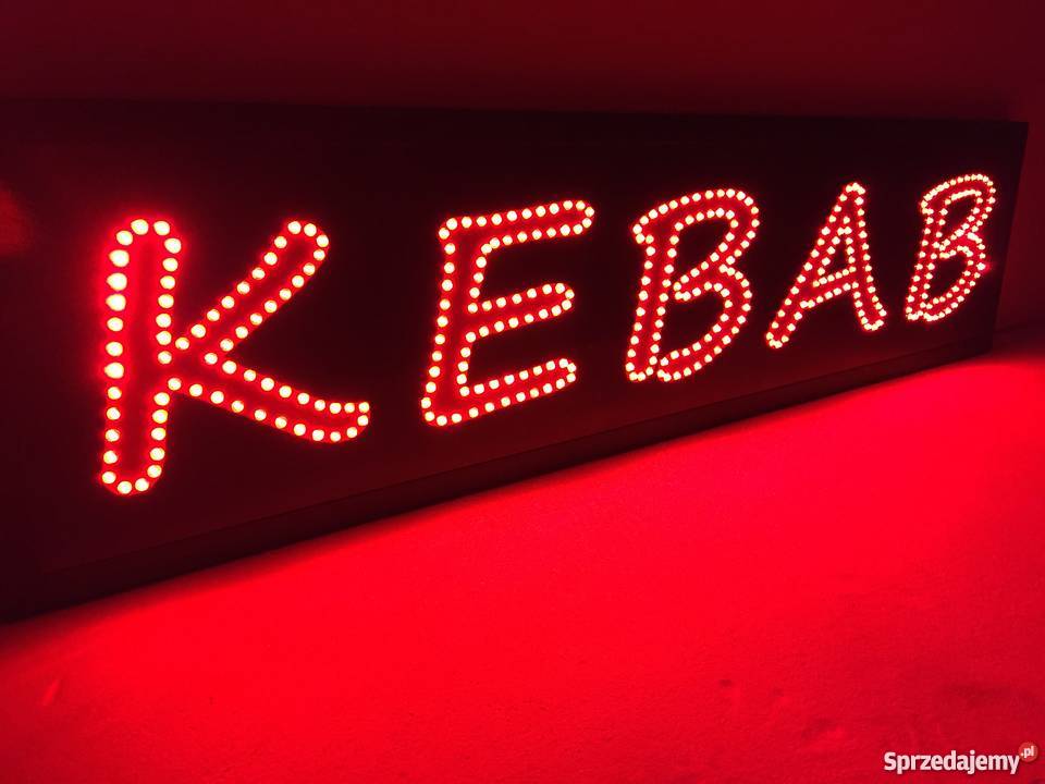 Reklama diodowa KEBAB 120x30 zewnętrzna Pomiechówek
