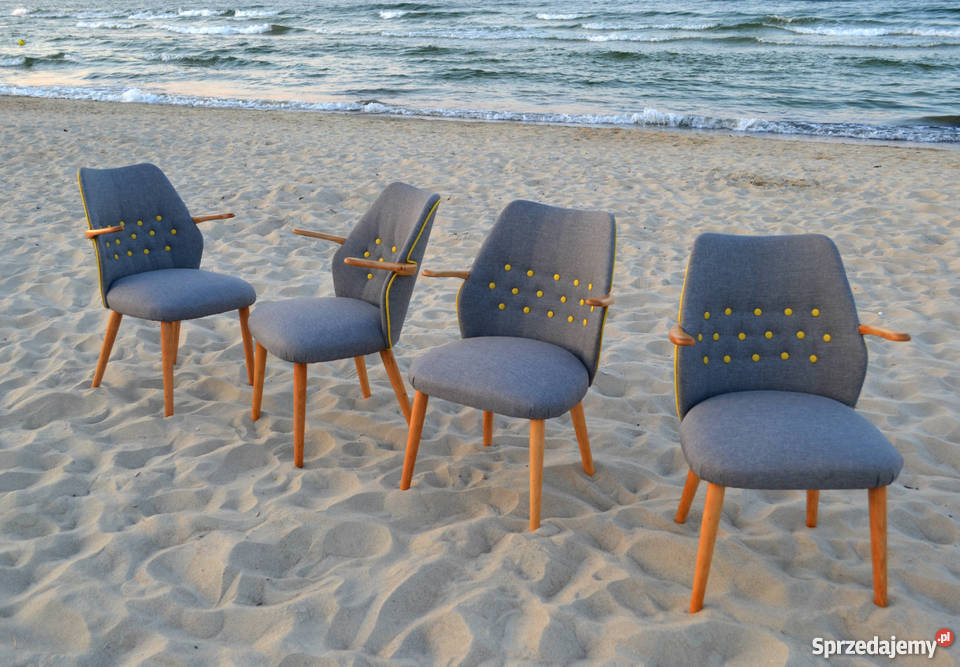 krzesła patyczaki lata 60 nrd design Sopot