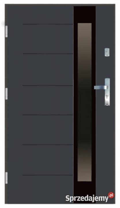 Drzwi wejściowe GADOT 72 mm SI03T BLACK 3 kolory mazowieckie Ciemniewo