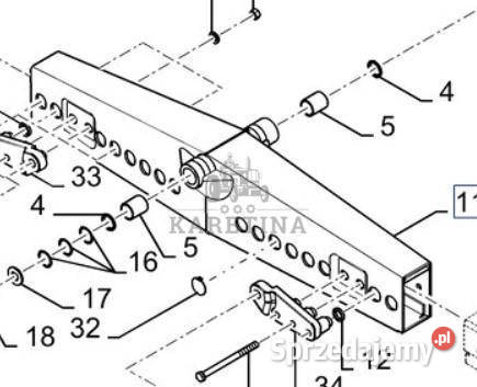 Holland CR9080 Oś Tylna Obudowa Belka Centralna wielkopolskie