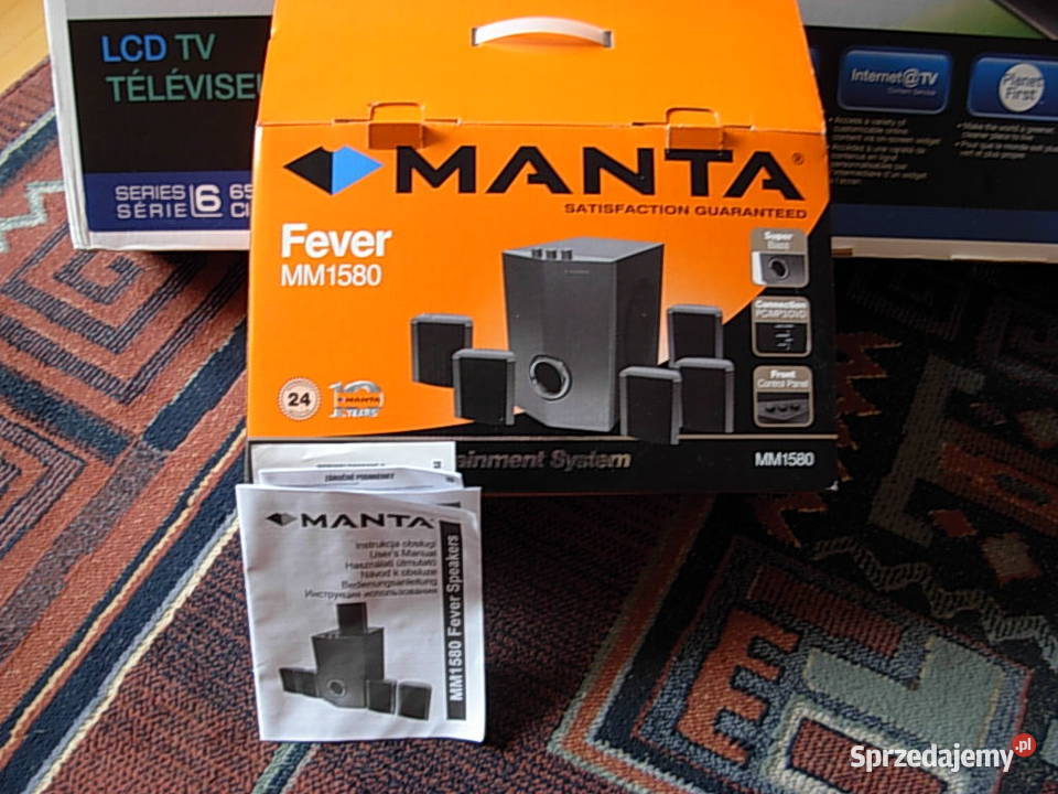 Głośniki Manta6 sztuk i odtwarzacz DVD używane Głośniki