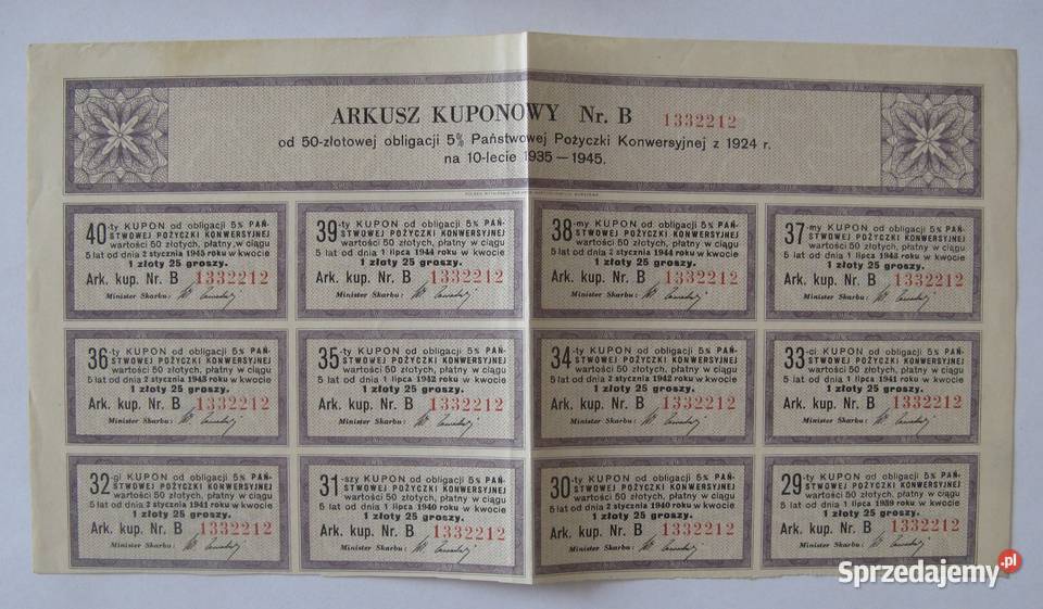 Obligacja 10 50 z 1924 i 5 z 1931 Pozostałe śląskie Dąbrowa Górnicza