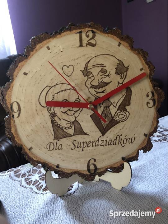 Zegary ścienne na stojaku Dzień Babci Dziadka Dom i Ogród