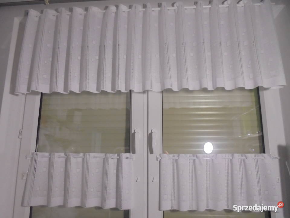 komplet na okno z żakardu góra 26051 dół 2x10030 przezroczysty Włocławek