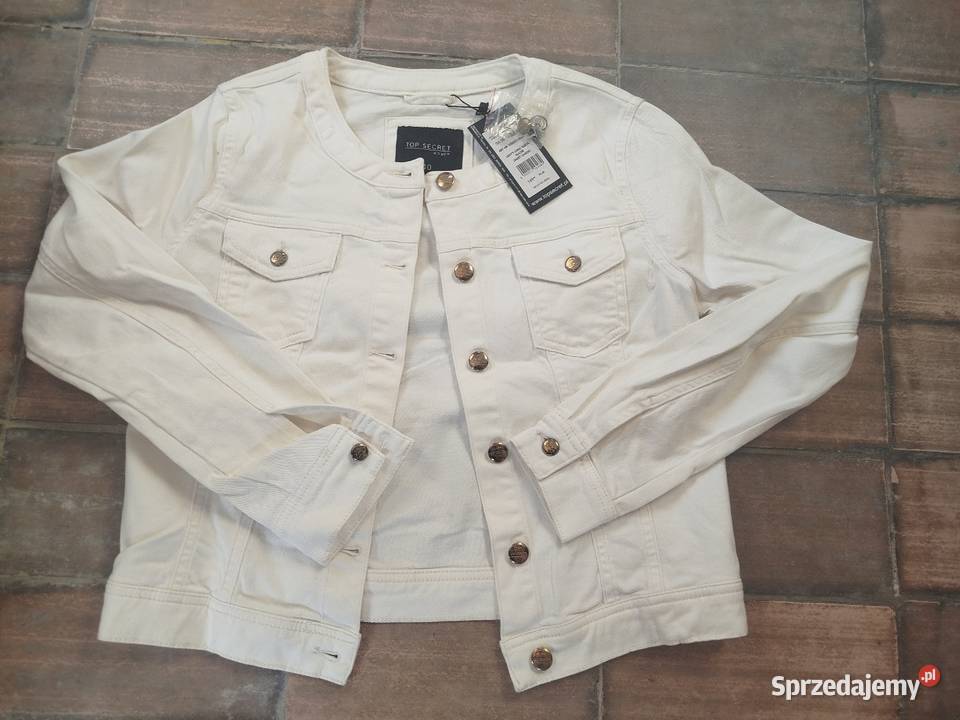 Biała kurtka wiosenna dzinsowopodobna śląskie Nakło Śląskie