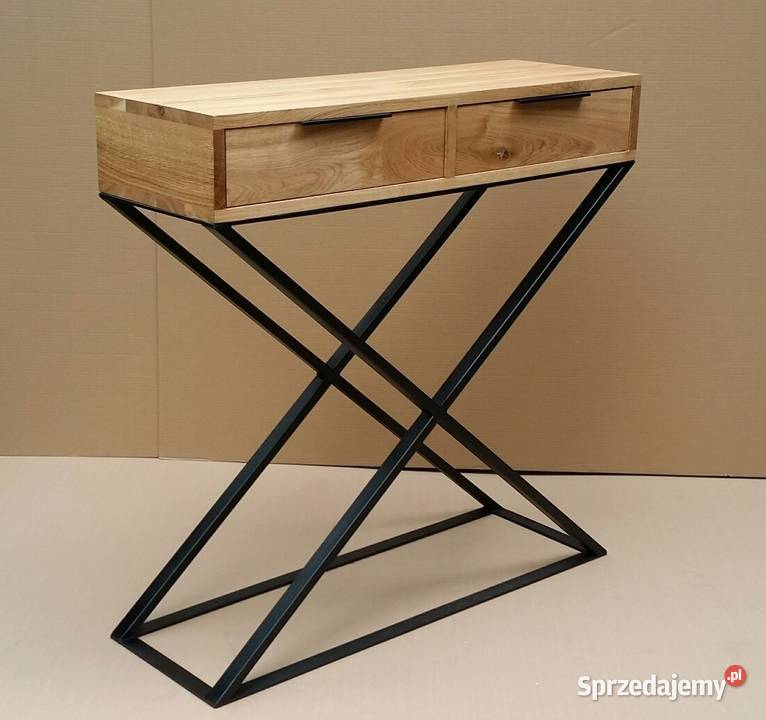 Konsola dębowa loft vintage łódzkie