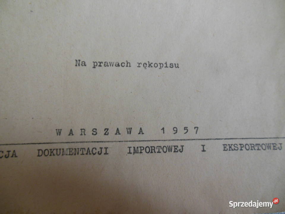 Katalog pomp 407 1957 Kielce sprzedam