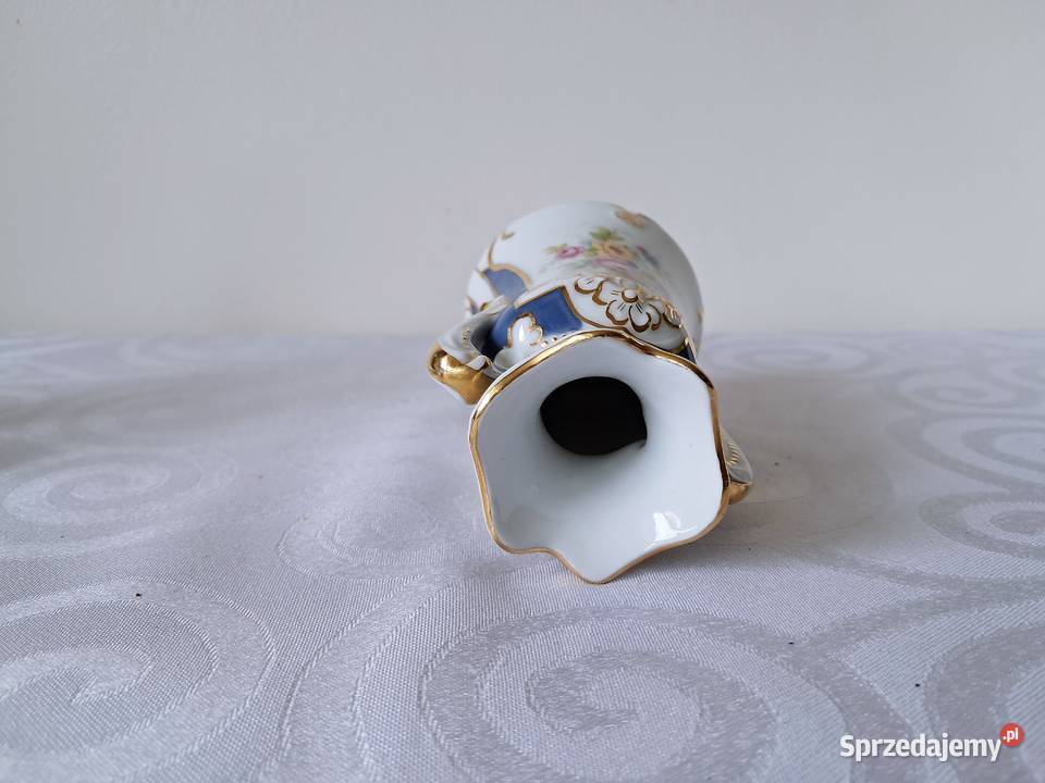 Porcelanowy wazonik niebieski Royal dux Bohemia Strzelce Krajeńskie