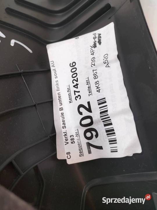 OSŁONA SŁUPKA B LEWA SLINE KPL 4K 4K8867243A