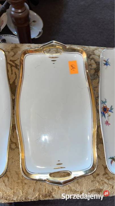 Patera biała porcelana Złocona Antyki, Sztuka, Kolekcje pomorskie Gdańsk