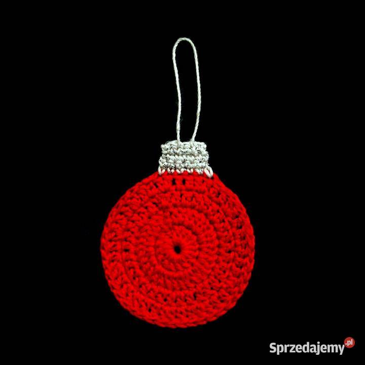 Zawieszka ozdoba szydełkowa na choinkę Bombka