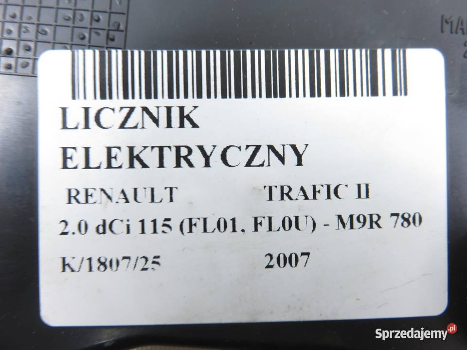 LICZNIK RENAULT TRAFIC II 20 dCi P8200283194 sprzedam