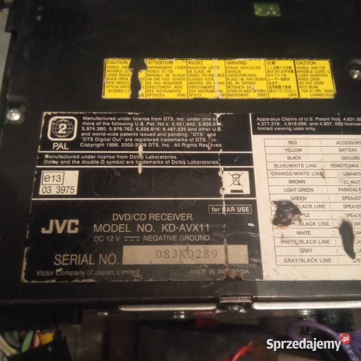 Radio JVC exad KDAVX11 Szczecin sprzedam