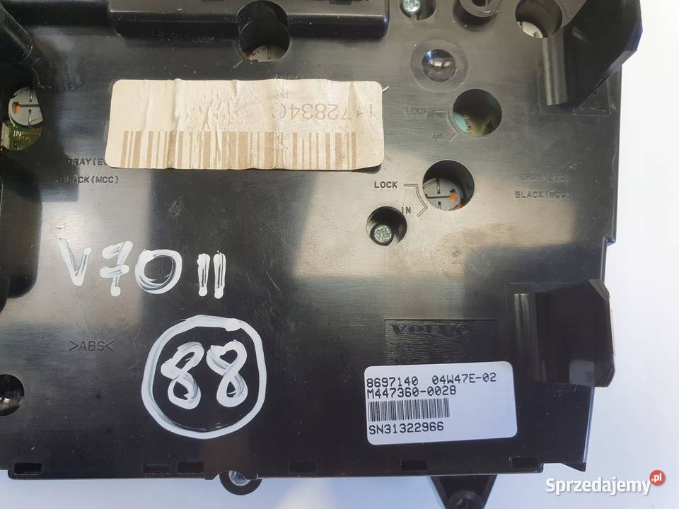 PANEL KLIMATYZACJI Volvo S60 I V70 II XC70 osobowe Panele sterowania, przełączniki Rudka