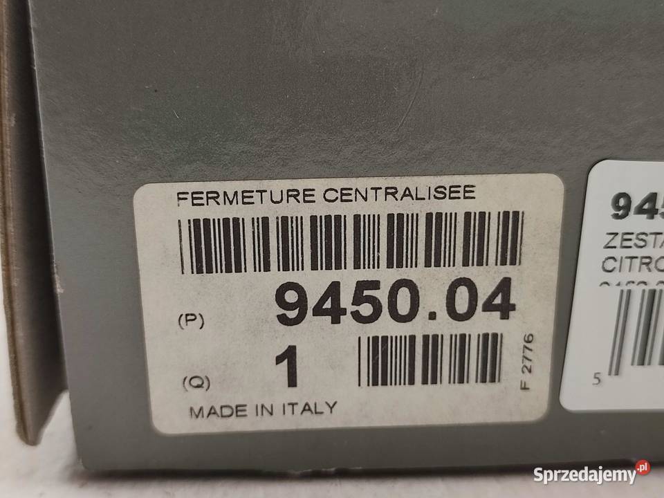 ZESTAW CENTRALNEGO ZAMKA CITROEN BERLINGO 945004 sprzedam