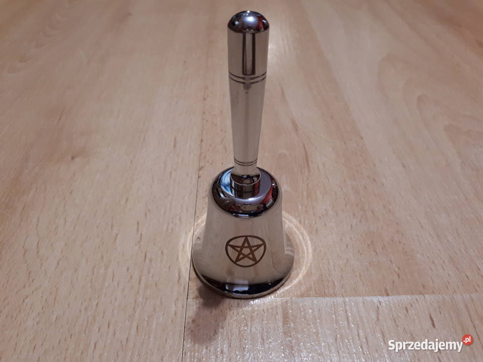 Dzwonek metalowy srebrny pentagram Pozostałe śląskie Rybnik