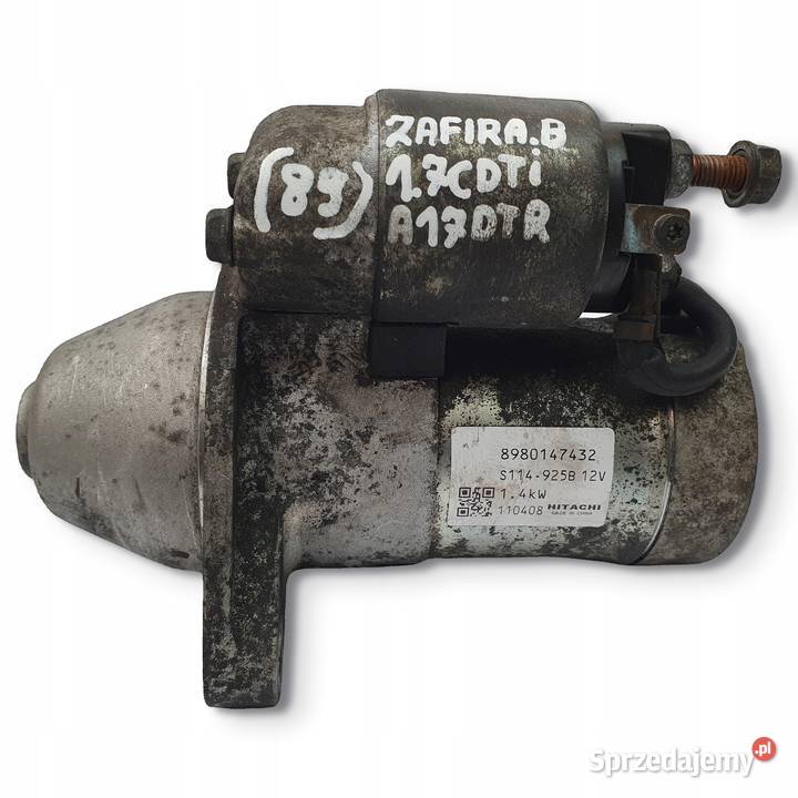 ROZRUSZNIK Opel Zafira B 17 CDTI A17DTR Chełm sprzedam