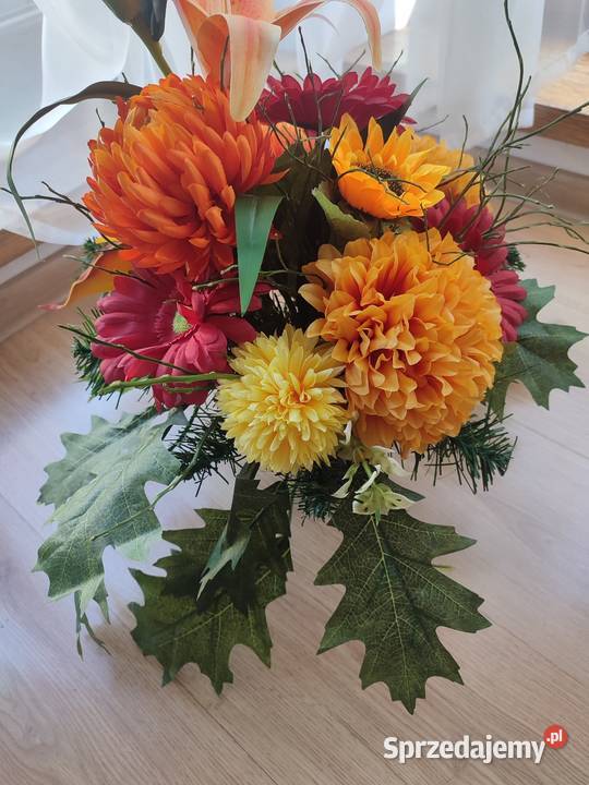 Zestaw na grób komplet na cmentarz pomarańczowy Sosnowiec